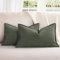 ZWJD Armeegrün Kissenbezug 40x60 2er Set Chenille Kissenbezüge Sofakissen Kissenhüllen mit elegantem Design, weiche und luxuriöse dekorative Dekokissen für Couch, Bett und Heimdekoration