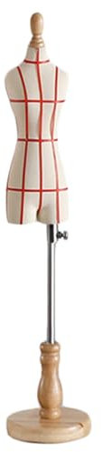 MYUYEE Mini-Schneiderpuppe zum Nähen/Puppenmachen Schneiderpuppe im halben Maßstab Größe 1/2 1/3 1/4 komplett ansteckbar Schneiderpuppe weibliche Puppe,Weiß - 1/4 Größe