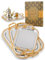 shoxil Serviertablett Groß – Dekotablett mit Henkel, Frühstückstablett fürs Bett – Elegante Metallpalette in 3 Größen (39x27cm, 46.3x32.5cm, 52x37cm)