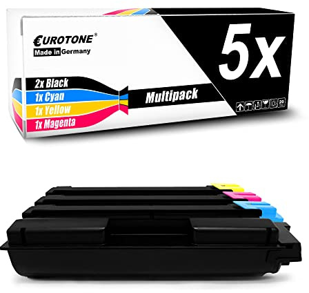 Eurotone Toner 5X Toner kompatibel für Kyocera FS-C2026 FS-C2126 FS-C2526 FS-C2626 FS-C5250 ersetzt TK-590