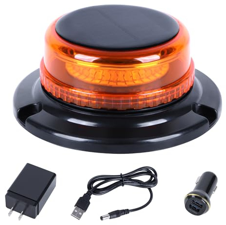 ROUTEKING LED Rundumleuchte Warnleuchte Magnet Akku Solarenergie