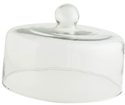 NUOBESTY Kuchenabdeckung zur Sauberen Aufbewahrung Transparente aus Glas mit Komfortablem Griff von Snacks und Kuchen im Haushalt