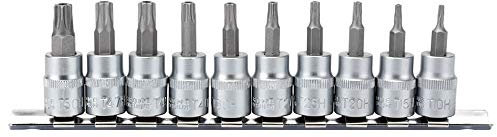 Draper 16332 TX-Star 3/8-Inch Square Drive Security 48 mm Socket Bit 10-Piece Set , Blue