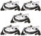 Retevis Surveillance Earpiece with PTT 2 Pin Covert Acoustic Tube Security Headset Compatible with Motorola CP040 DP1400 GP68 GP88 GP300 CT150 Pro1150 HYT TC-500 Hyera 2 Way Radio (5 Pcs)