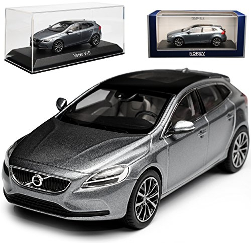 Norev Volvo V40 Kombi Osmium Grau 2. Generation Ab 2012 1/43 Modell Auto mit individiuellem Wunschkennzeichen