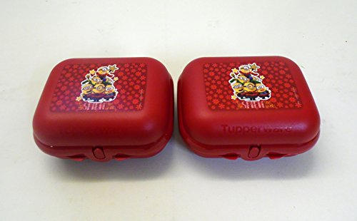 TUPPERWARE to Go 2xTwin rot Minions Brotdose Box Behälter Größe 3 Dose