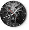 Modern Wanduhr Drache Kreatur Waage 40x40cm Rund Groß Wand Uhr Glas Analog Zimmeruhren Küche Büro Wohnzimmer Glasuhr Wall Clock Dekoration Design Wanddekoration Küchenuhr C3AR40x40-0245