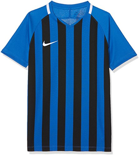 Nike Kids Striped Division III Short Sleeve Top - Royal Blue/Black/White/White, Medium
