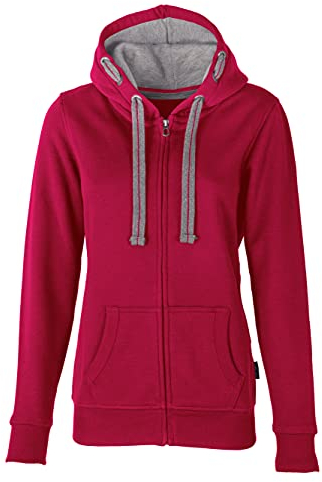 HRM Damen Jacket F hoodie, Himbeere, M EU