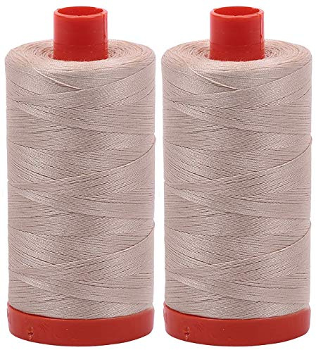 Aurifil Ermine 2312 Mako Cotton Yarn 50 WT 2 Pack