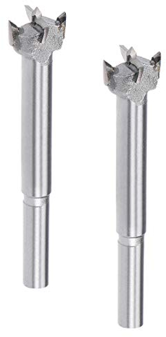 sourcing map 2 Stück Scharnierbohrer Forstner Bohrer 17 mm Durchmesser 7 mm Schaft