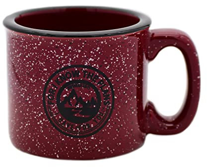 Dexsa Campfire Keramik-Kaffeetasse mit inspirierendem Zitat – Burgunderrot gesprenkelte Klassische Kaffeetasse, fasst 450 ml, What if You Woke up Today with only What You thanked God for Yesterday?