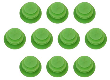 LIOOBO 10pcs Mountain Bike end caps MTB Road Bicycle Handlebar end Plugs Plastic PVC Handlebar end stoppers(Green)