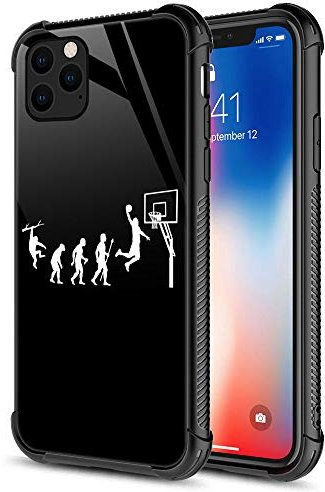 CARLOCA Compatible with iPhone 11 Case,Basketball Evolution for iPhone 11 Cases for Girls Boys,Graphic Design Shockproof Anti-Scratch Hard Back Case