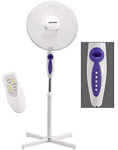 Syntrox Germany Standventilator Ventilator Windmaschine Gebläse 40 Watt mit Fernbedienung, Timer und Oszillation