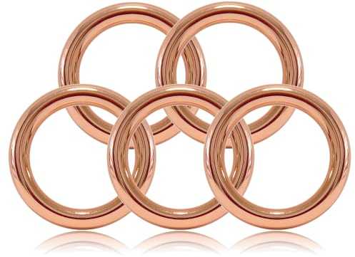 O - Ring aus Druckguss 20mm, 5er Set, DIY Hunde-Leine/Hunde-Halsband, nichtrostend, Ideal mit Paracord 550, geschweißt, Farbe: roségold