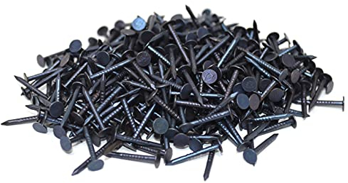 Design61 Kammzwecken 1,4 x 13 mm Nagel Nägel Großer Rundkopf Lange Scharfe Spitzen gebläut 100g ca. 530 Stück