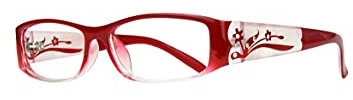 EYEBOGO Kaylee Strass Lesebrille für Damen, Damen Lesebrille, Frauen Lesebrillen (Rot, 2.00)