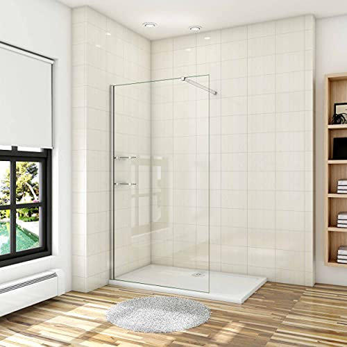 AICA paroi de douche 100x190cm paroi de douche à l'italinne avec une barre de stabilisation extensible