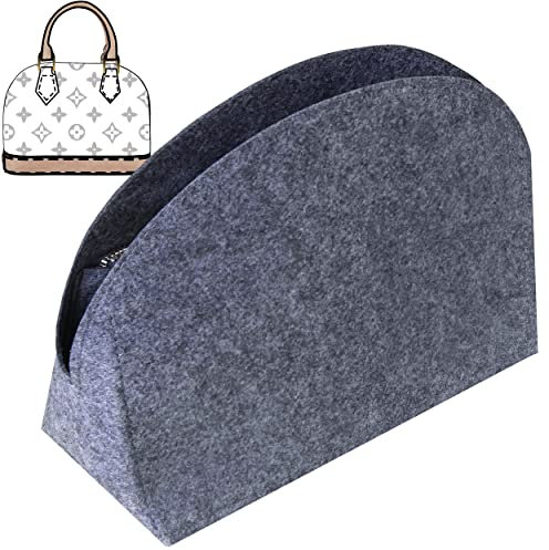 Soyizom Filztasche Organizer Handtascheneinsatz Passend für Alma BB PM Insert Tote Organizer für Damen Geldbörse Beutel Innen Tasche in Tasche(PM,Grau)