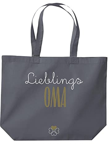 ShirtInStyle Beutel Tasche, Lieblingsmensch Lieblings Oma, Jute, Shopper, Beutel, Tasche, Farbe Dunkelgrau