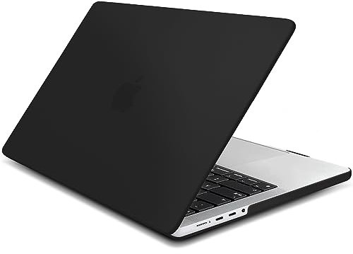 ZYB Funda para MacBook Pro 14 Pulgadas 2024 2023 2021 M4 M3 M2 M1 Pro/MAX Modelo A3112 A3185 A3401 A2992 A2918 A2779 A2442, Carcasa Dura Case Protectora Super Delgada, Negro