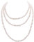 JYX Halskette Schmuck 7,5 mm weiße Süßwasserperle Pullover Halskette für Frauen 147,3 cm, Perle, Perle, Perle, Perle