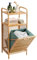 COSTWAY Estantería de Baño con Cesto para Colada, Mueble Ropa Sucia, 2 Estantes Abiertos para Baño Lavandería y Armario, 40,5x33x95,9 cm
