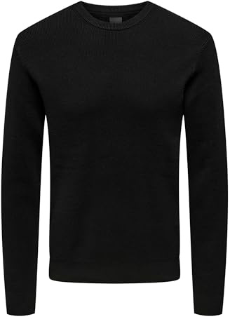 Only & Sons Herren Onsphil Reg 12 Struc Crew Knit Noos Pullover (1er Pack)