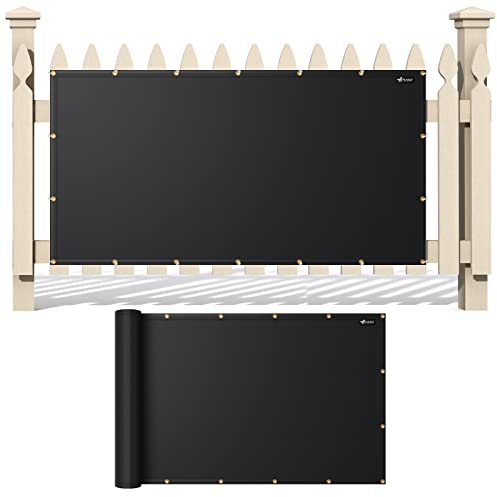FLASLD Protector térmico detrás de la Parrilla, Cubierta ignífuga y Pantalla Que Protege la barandilla de la Parrilla, Parabrisas Impermeable Resistente para Exteriores (91 x 183 cm)