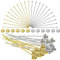 TOAOB 200pcs 50mm Head Pins Silver and Gold with Spacer Beads Suitable for 0.8mm to 4mm Holes Brass Needles Pins for Earring Jewellery Making DIY Crafts Accessories