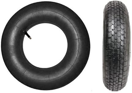 Multipurpose Tyres 4.00-8 Tyre & Tube Sack Barrow Wheels Trailers, wheelbarrows, Karts, Sack Truck Wheels, Lawn Movers, Hand Trucks (1X Set of 4.00-8 2PR Tyre & Inner Tube)