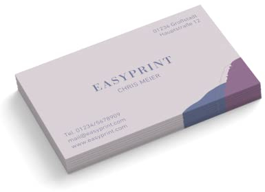 Visitenkarten | 350 g Qualitätsdruck | 1-seitig | Text + Farbe sofort anpassen | 85 x 55 mm | sofort gestalten | Design Mountain | hochwertig (Lila, 50 Stück)