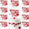 15 Stück Happy Mothers Day Kuchendekoration rot Glitzer Kuchendekoration Muttertag Cupcake Topper Herzförmige Kuchenspieße Kuchenzubehör