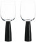 Anton Studio Designs Oslo Handmade Wine Glasses Perfect for Red Wine, White Wine, Water, or Beverages - 300 ml - Black - Set of 2 Elegant Wine Glasses