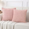 NordECO HOME Kordsamt Kissenbezug 50x50 cm Rosa Kissenbezüge Boho Dekorative DekoKissen Kissenhülle Sofakissen Weich für Sofa 2er Set