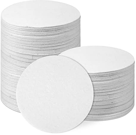 SAVITA 100pcs Microwave Kiln Paper Round, 4.7inch High Temperature Ceramic Kiln Paper Microwave Paper Ceramic Fiber Paper for DIY Glass Fusing Crafts Supplies