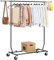 Yaheetech Portant à Vêtements Réglable Télescopique Penderie à roulettes, Porte-Manteau avec Etagères à Chaussures, Pliable, Chromé, Charge 90kg, Hauteur et Largeur Extensibles, Noir