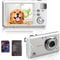 Fotocamera Digitale 4K 1080P 48MP Compatta Mini con Scheda SD da 32 GB FHD, Ricaricabile con Schermo LCD 3,0, Zoom Digitale 16X per Principianti