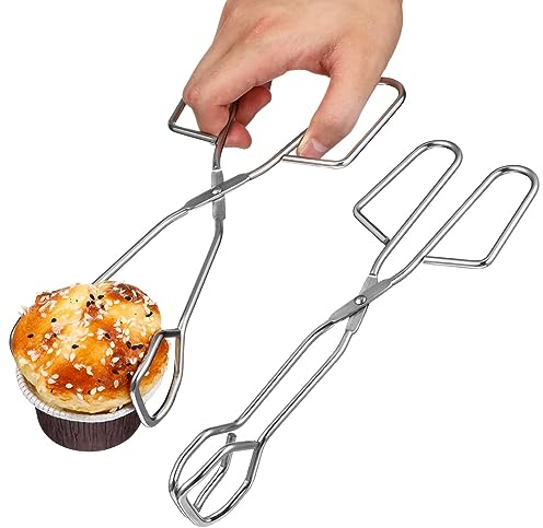 Abrazadera de barbacoa de acero inoxidable, 2 pinzas de tijera, pinzas de alambre de acero inoxidable, pinzas de metal para cocinar barbacoa, pinzas de parrilla de acero inoxidable