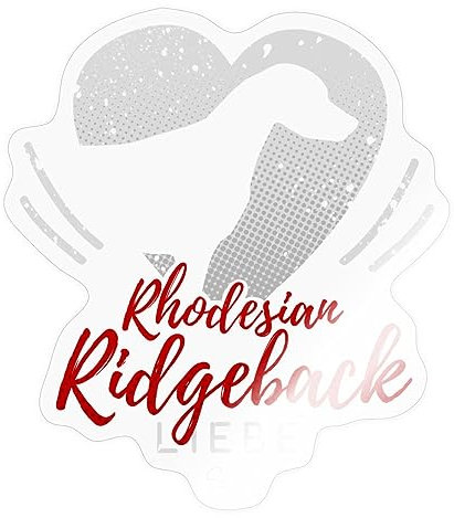 Spreadshirt Rhodesian Ridgeback Liebe Sticker, max. 10 x 10 cm, 10 x 10 cm, Transparent glänzend