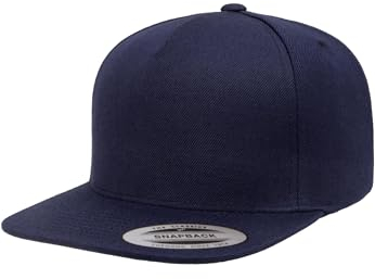 Flexfit Unisex 5089M-Premium 5-Panel Snapback Cap Baseballkappe, Navy, one Size