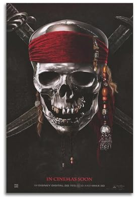 VZRSQZK Filmposter Fluch der Karibik, dekoratives Gemälde, Leinwand-Wandposter und Kunstdruck, modernes Familienschlafzimmer-Dekor-Poster, 20 x 30 cm