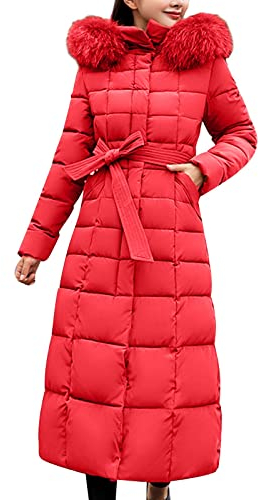 Mantel Damen Winter Elegant Xxl Winterjacke Gefüttert Winter Warm Wintermantel Winterjacken Grosse Grössen Jacke Lang Damen Jacke Blau Rot Übergangsjacke Steppjacke mit Kapuze Anorak