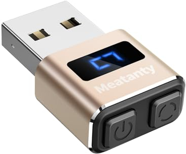 meatanty Metall Tiny Mouse Jiggler, USB Mover Undetectable, Automatic Wiggler with Screen, 3 Modes Mouse Moving Device, Giggler Toggler Jonggler Keep Computer Laptop Awake Office Remote Work-Gold