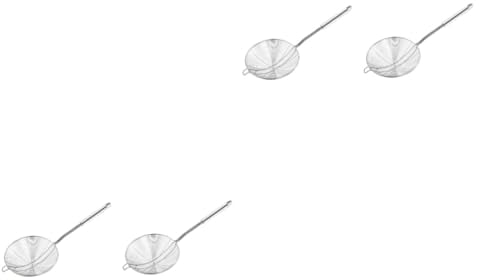 MAGICLULU 2stücke Edelstahl Nudelabgießer Mit Doppelgriff Hochtemperaturbeständiger Skimmer Für Heiße Speisen Geeignet Zum Abseihen Von Pasta Gemüse Und Mehr Durchmesser Silber