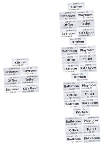 BESTonZON 35piezas Pegatinas Para Identificación De Puertas Casa Decoración De Paredes Autoadhesivas Para Baño Cocina y Habitaciones Infantiles Material