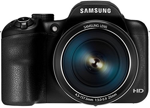 Samsung WB1100F 16.2MP CCD Smart Wi-Fi & NFC Digital Camera with 35x Optical Zoom, 3.0-Inch LCD and 720p HD Video Black (Renewed)