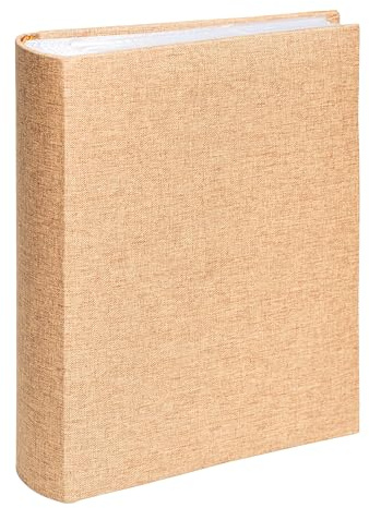 Leinen Einsteckalbum für 300 Fotos 10x15 - Fotoalbum zum Einstecken mit Langlebigen Taschen & Extra Platz für Notizen | Einfache Handhabung | Photo Album als Geschenk für Familie