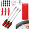 BBLTIFF 28 Pcs Outil Levier De Pneu, Outil de Montage de Pneus, DéMonte Pneus Moto Manuels avec 3 Jantes Protecteurs Roue Cuillères Changement Kit Accessoires pour les vélos, les Motos et les Voitures